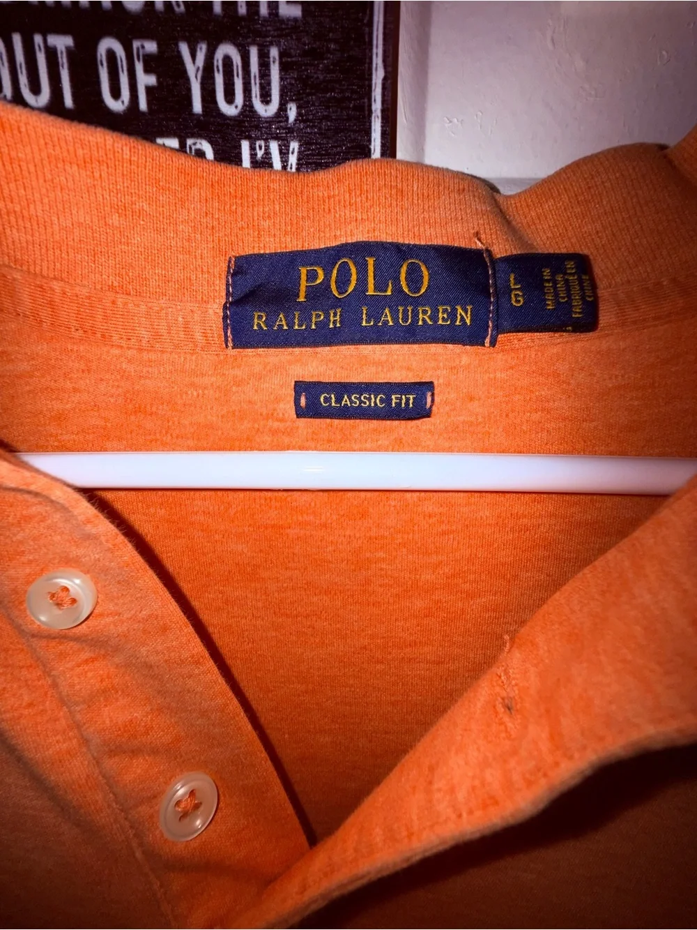 Ralph Lauren Men’s Orange Polo Shirt with Embroidered Pony